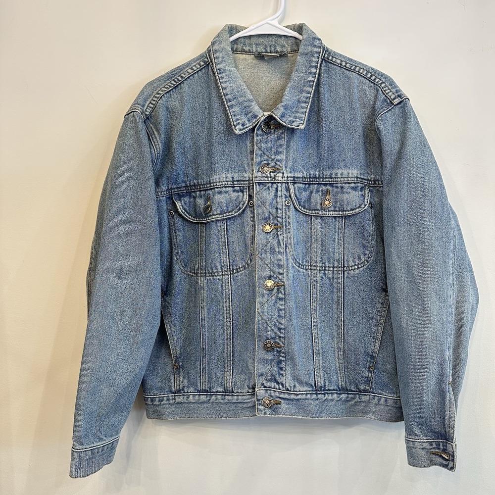 VTG Women's She Said Denim Jean Jacket M Western Boxy Y2K Cowgirl‎ Trucker Retro
